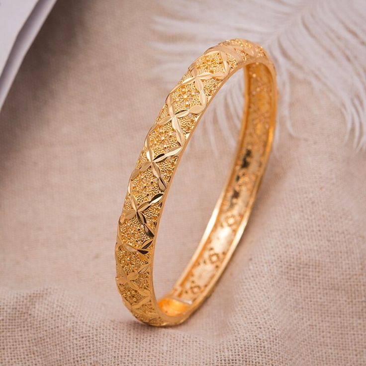 4Pcs/Lot 24K Dubai Fashion Women’s Bangle Set