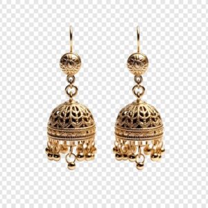 Traditional Gold Jhumka Earrings