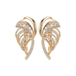 Shining Diva Fashion 18k Rose Gold Plated Zircon Earrings